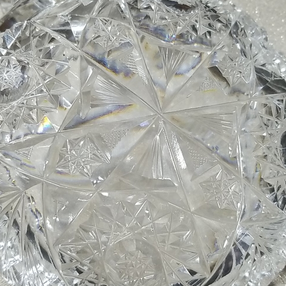 Antique HAWKES Cut Glass Nappy Dish - Picture 4 of 5